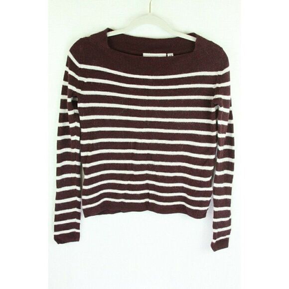 H&M Sweater Women's Size Small Pullover Striped Alpaca Long Sleeves - Picture 1 of 4
